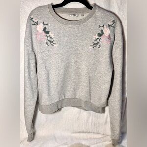 Vintage Nostalgic Cottage core Girly-girl Floral Embroidered Sweatshirt